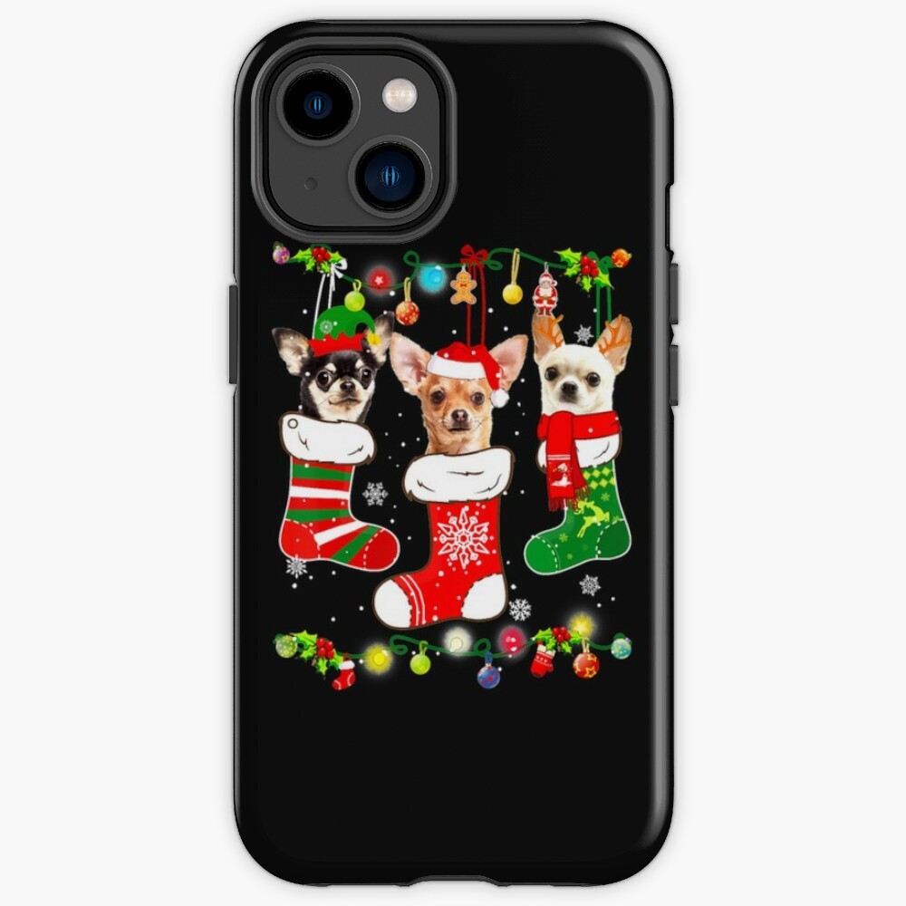 Chihuahua Christmas Lights Iphone Case