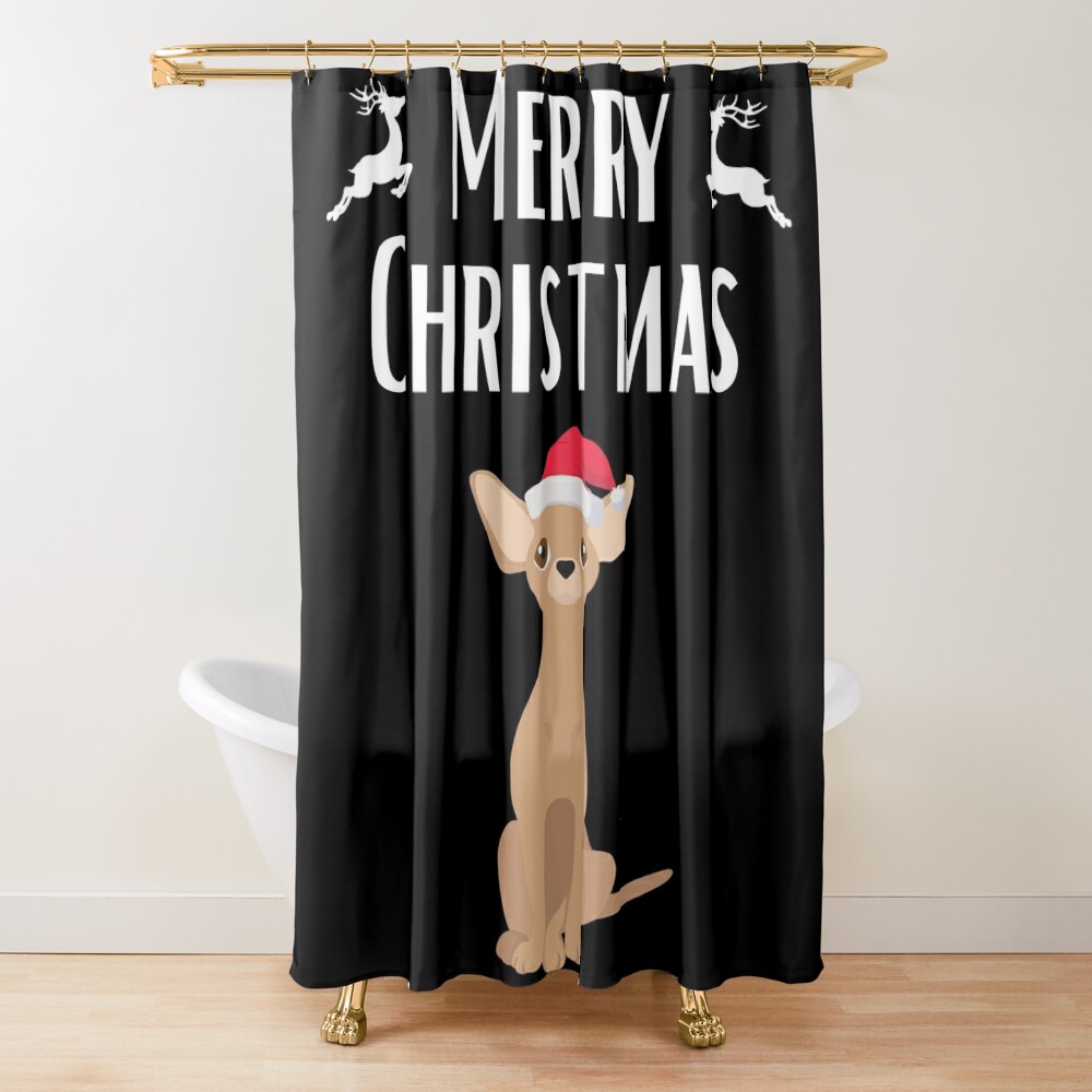 Chihuahua Christmas Quote Shower Curtain