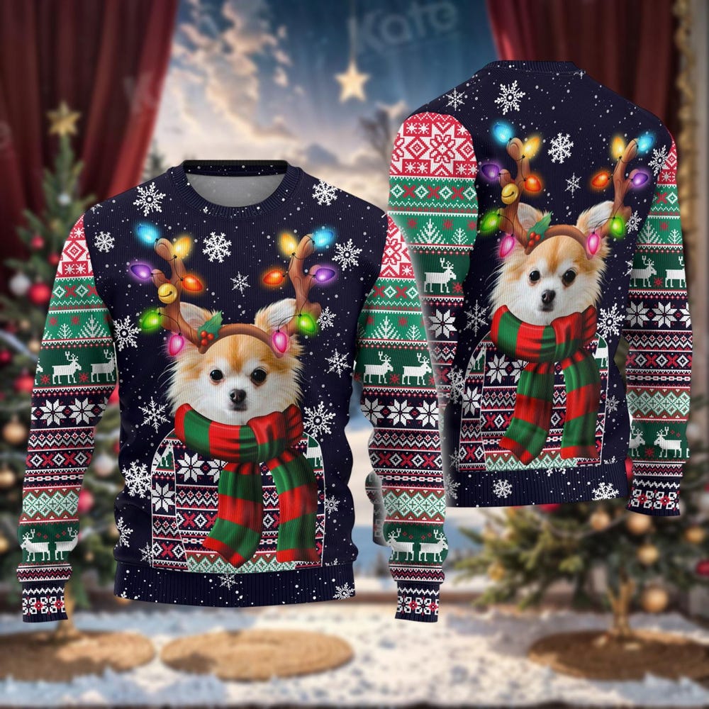 Chihuahua Santa Ugly Christmas Sweater