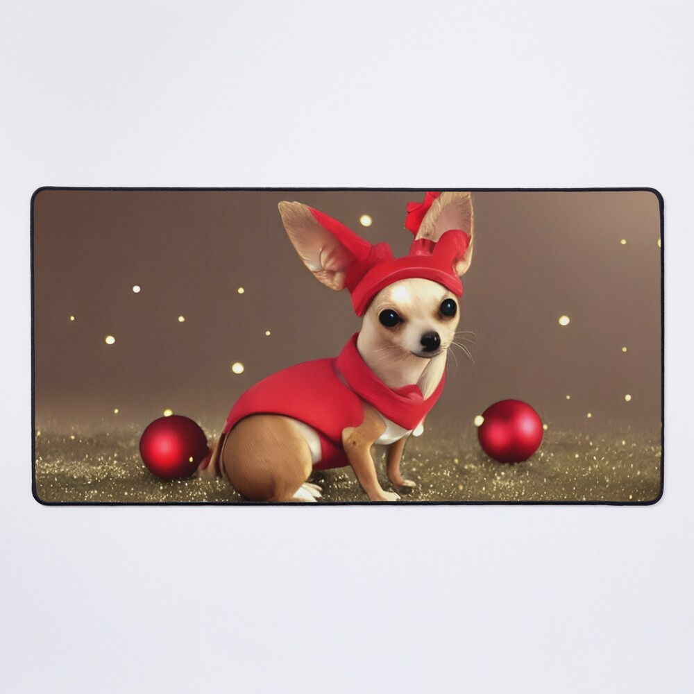 Christmas Chihuahua Dog Mouse Pad