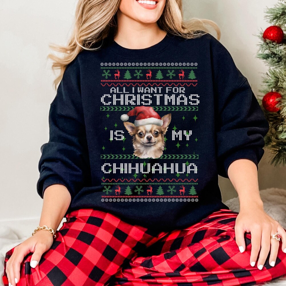 New Chihuahua Ugly Christmas Sweatshirt