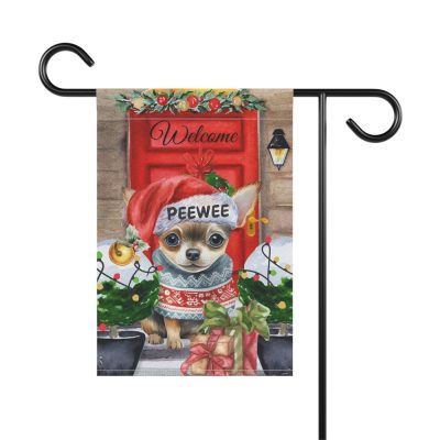 Personalized Chihuahua Christmas Flag