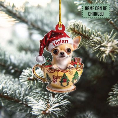 Personalized Chihuahua Christmas Ornament