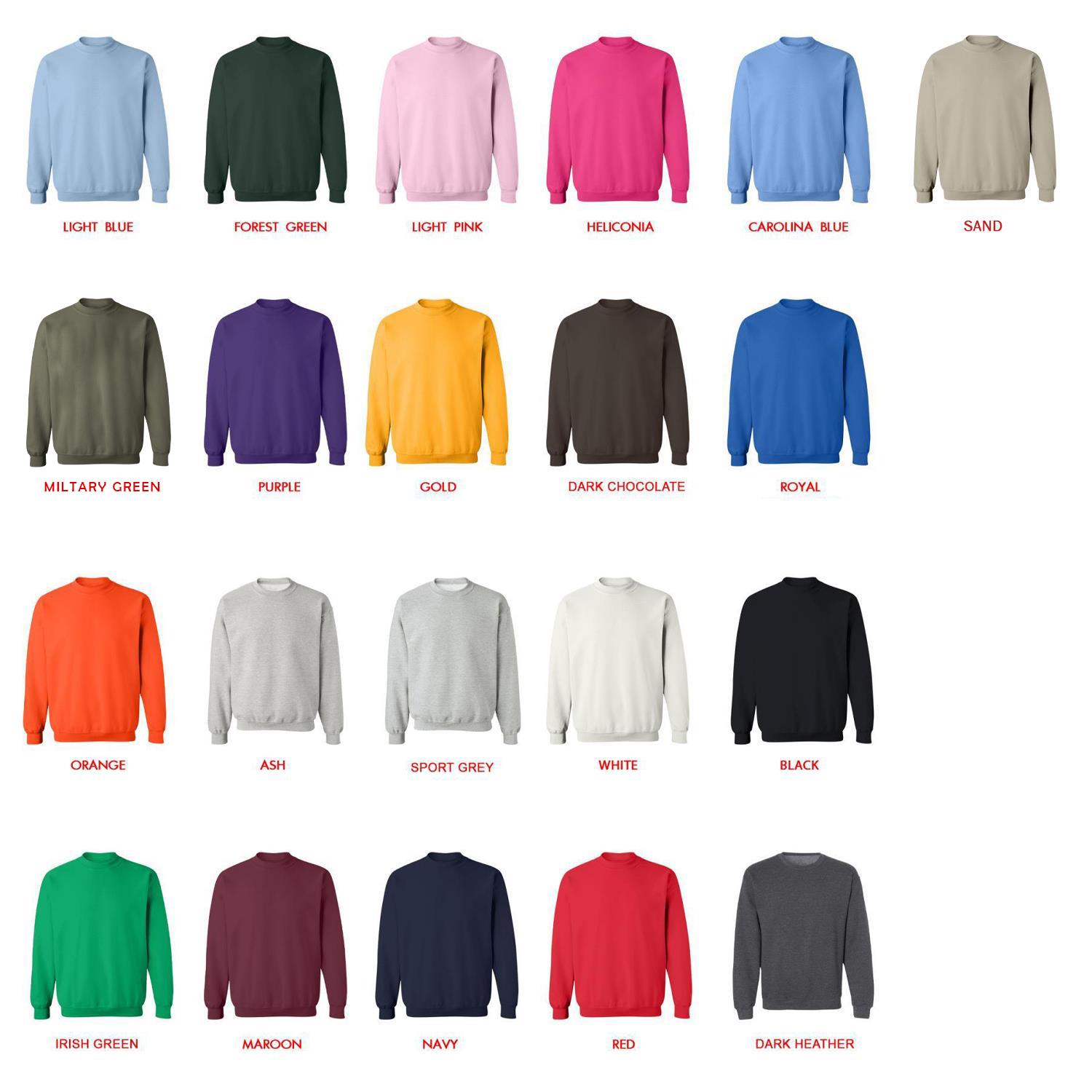 sweatshirt color chart - Chihuahua Stuff